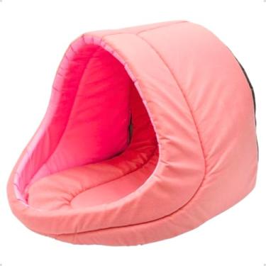 Imagem de Cama Caminha Toca Casinha Iglu para Gato Suede (Rosa,P)