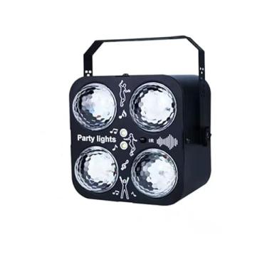 Imagem de Luz de Palco LED DJ – Bola de Discoteca Som Ativado c/Controle Remoto p/Festas, Natal e Bar