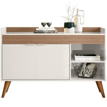 Imagem de Balcao Aparador Buffet 120 Cm 2 Portas Off White Madeira Dmad Off Whit