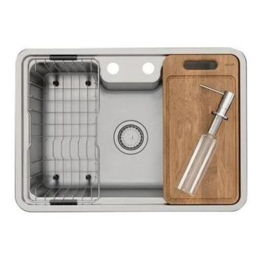 Imagem de Cuba Gourmet Cozinha Docol Com Acessórios Inox 304 Escovado