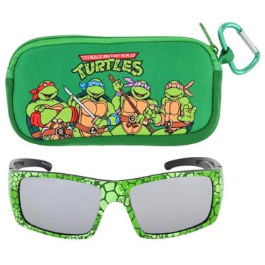 Imagem de Teenage Mutant Ninja Turtles Óculos de sol para meninos com estojo | Óculos de sol infantis para meninos, Verde