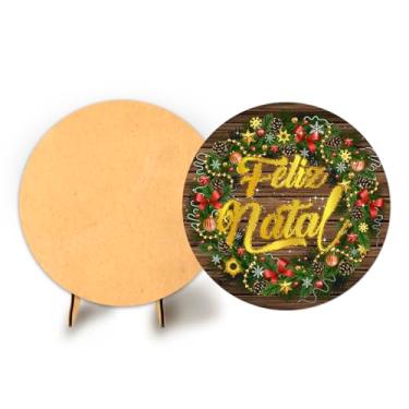 Imagem de Painel Redondo Com Elastico 50cm Flores + Suporte MDF (NAT124)
