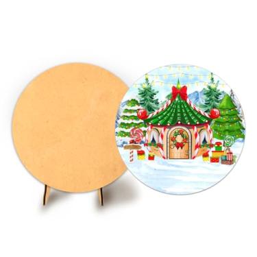 Imagem de Painel Sublimado 50cm C Elastico Natal + Suporte MDF (NAT102)