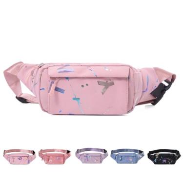 Imagem de Pochete feminina com alça ajustável para viagem casual, corrida, caminhada, ciclismo, Estilo H