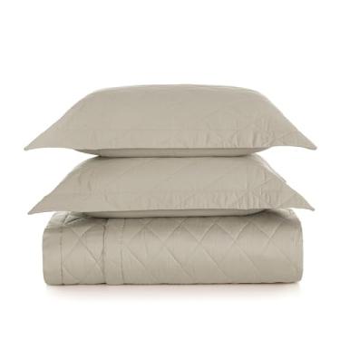 Imagem de Karsten Jogo de Colcha com Porta-Travesseiro Bossa Areia Queen 100% Algodão 300 Fios