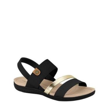 Imagem de Sandália Modare Elastico Preta/Dourado 7125233-Feminino