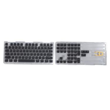 Imagem de 113 Teclas PBT Keycaps OriginaisMudo Teclado Mecânico para 61 64 68 72 82 84 87 104 108 Teclas Teclado Mecânico Com Material Premium, Fácil de Usar (BLACK)