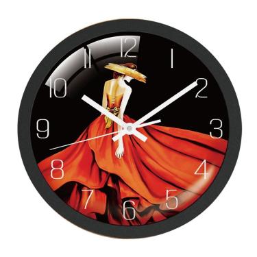 Imagem de Relógio de parede elegante, silencioso e elegante, design feminino, 25 cm