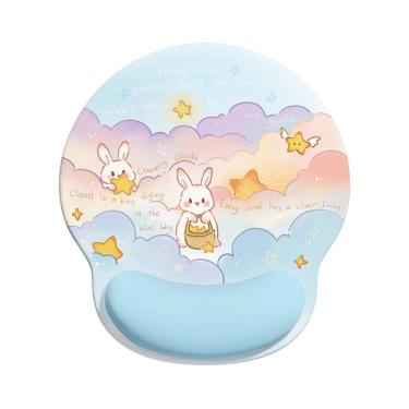 Imagem de Mouse pad de suporte de pulso Cute Rabbit and Star Design
