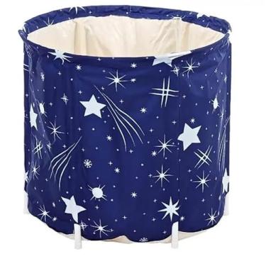 Imagem de Banheira dobrável para adultos Solução para banho que economiza espaço