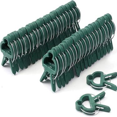 Imagem de 20 clipes fixos reutilizáveis para plantas de estufa de jardim - suportes de videira e caule de estufa para horticultura interna/externa | Clipes de suporte de jardineiro