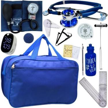 Imagem de Kit Bolsa Fisioterapia Acadêmico Martelo Buck Goniômetro Completo - In