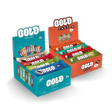 Imagem de BOLD Snacks barra de proteína - Tube Mista + BOLD Mista (2 Caixas C/ 1