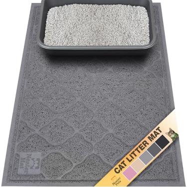 Imagem de Neater Pets Tapete de areia para gatos, tapete grosso e durável para caixa de areia, almofada armadilha captura bagunça para proteger pisos internos, macio em patas de gatinho, suporte antiderrapante