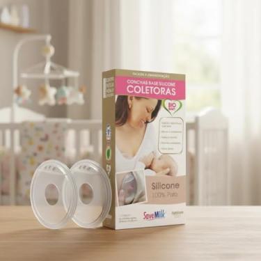 Imagem de Coletor de Leite Materno Anatômico, Silicone Livre de BPA, Kit com 2 Conchas Coletoras, 8.2cm x 3cm, Transparente, Reutilizável, Para Amamentação, Proteção dos Mamilos
