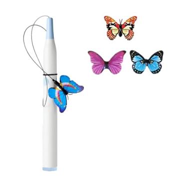 Imagem de MotiveTech Brinquedo interativo para gatos com borboleta automática que gira 360 graus e se move dentro de casa. Ideal para gatinhos, Portátil
