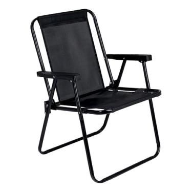 Imagem de Cadeira De Praia - Adequada Para Piscinas, Jardins E Acampamentos(Preto)
