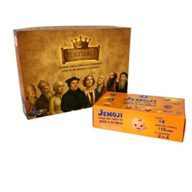 Imagem de Kit Jogos Bíblicos Educativos | Tabuleiro História da Igreja + Jogo de Cartas Emojis que Falam de Jesus