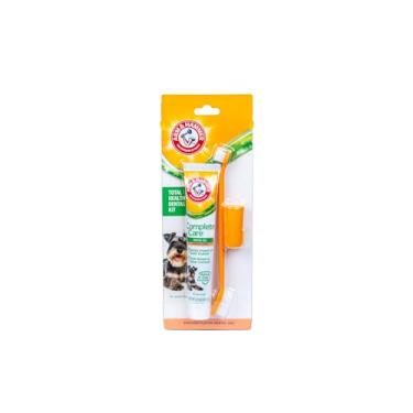 Imagem de Arm & Hammer Kit de escova de dentes para cães em gel dental Complete Care, pasta de dente para cães, escova de dentes, escova de dedo, hálito fresco, controle de tártaro, suprimentos dentários