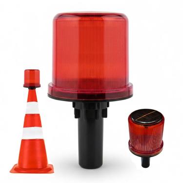 Imagem de Sinalizador Solar Viario Obra Rodovia Estrada Transito Avenida Segurança Sinalizaçao Alerta Acidente Iluminaçao Rua