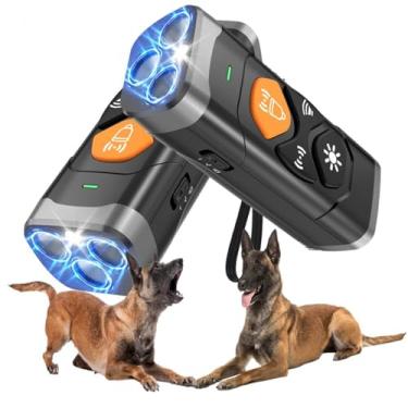 Imagem de Dispositivo de dissuasão de latido de cachorro, dispositivo ultrassônico de controle de latido de cachorro 2025 3X - Dispositivo recarregável antilatido para parar latidos e maus hábitos, alcance de