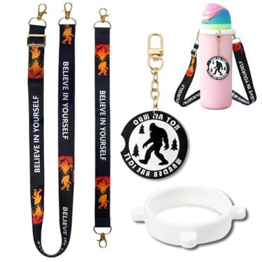 Imagem de Z-synka Conjunto de alça de ombro e alça de alça e pingente para decoração de garrafa de água Owala acessórios de pingente (pé)