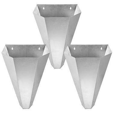 Imagem de Cone de restrição feito de aço galvanizado, cone matador de frango de 2,7 a 6,4 kg com design de parte traseira plana, para frango como Cornish Cross, Rhode Island Red e Perus, fácil de limpar (prata
