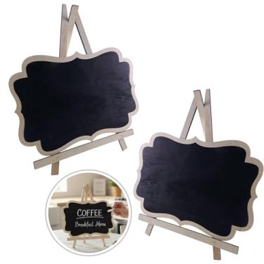 Imagem de Lousa Quadro Negro Decorativa com Cavalete de Madeira Mesa 35x30cm Festas Evento Restaurante Recados (2)