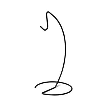 Imagem de Suporte de Mesa para Cacho de Bananas Fruteira Gancho para Pendurar Bananas Expositor em Aço Preto