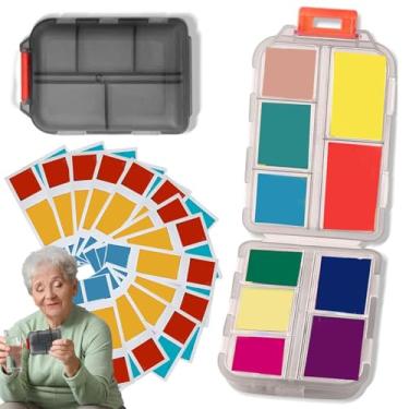 Imagem de Shakven Caixa para comprimidos, caixa organizadora de comprimidos hermética - Organizador de medicamentos para viagens | Porta-comprimidos para viagem, recipiente diário para comprimidos, colar de