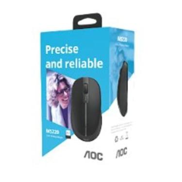 Imagem de Mouse Óptico Sem Fio, 1600 DPI, 2.4GHz, Cinza com Preto, Plástico ABS, Alcance 10m, Plug and Play, Design Ergonômico, Dimensões 10.5x3x6.5cm