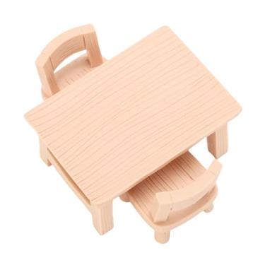 Imagem de SPYMINNPOO Conjunto de Cadeiras de Mesa para Casa de Bonecas, Casa de Boneca de Madeira, Mini Decoração, Cadeiras de Mesa, Acessórios de Móveis para Casa de Bonecas, Escala 1 12