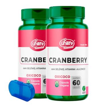 Imagem de Cranberry com Selênio Vitamina A e Zinco Unilife 60 Cáps 2un + Porta Cápsulas
