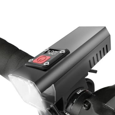 Imagem de Farol de bicicleta recarregável, farol de LED recarregável brilhante – Acessórios de ciclismo à prova d'água, luzes de segurança na estrada, lanterna de guidão para passeios noturnos