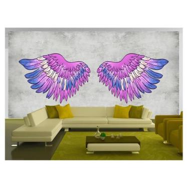 Imagem de Papel De Parede 3D Arte Asas Selfie Insta Cores 3,5M Tra383 - Você Dec