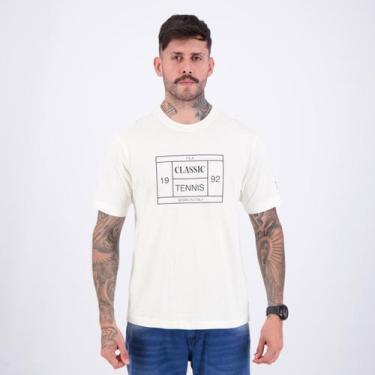 Imagem de Camiseta Fila Comfort Tennis Union Classics Off White e Preto, GG