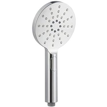 Imagem de YYBOES Chuveiro cabeça de chuveiro filtro de chuveiro elétrico cabeça de chuveiro de alta pressão preto e branco 3 padrões galvanoplastia multicamadas água pressurizada cabeça de chuveiro redonda -