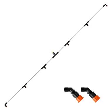 Imagem de Varinha de lança Metel com 6 bocais com barra de pulverizador de 6 mm equipada com dois tipos de bicos, hastes de metal duráveis, acessório de spray agrícola e gramado de ampla cobertura para tratores