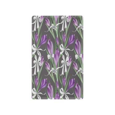 Imagem de Wassud Flores com laço para interruptor de luz placa decorativa para tomada placa de parede para tomadas elétricas em branco 4,53 x 2,76 polegadas