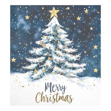 Imagem de STAYTOP Capa magnética para máquina de lavar louça, árvore de Natal e estrelas, 58 x 66 cm, capa decorativa para geladeira para porta da frente, adesivo magnético para máquina de lavar, painel de