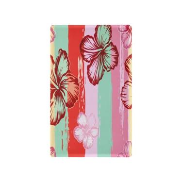 Imagem de Wassud Placa de cobertura para interruptor de luz, flores, aquarela, decorativa, para tomadas elétricas, interruptor único, 11 x 7 cm