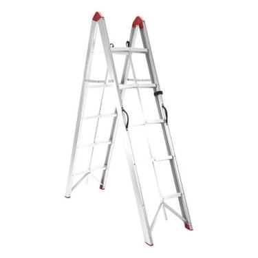Imagem de Escada Dobrável compacta Alumínio 5 Degraus - +gardenlife