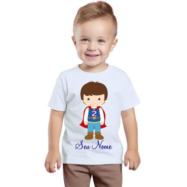 Imagem de Camiseta Príncipe Capa Vermelha Camisa Personalizada Blusa Infantil e 