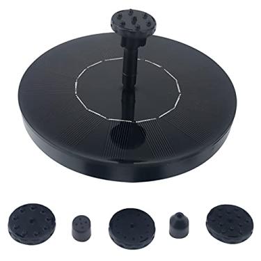 Imagem de Bomba de Água Fontana Solar Funcionando com Energia 6 Bicos Pulverização Portátil Flutuante para Jardim Lagoa Piscina Ba