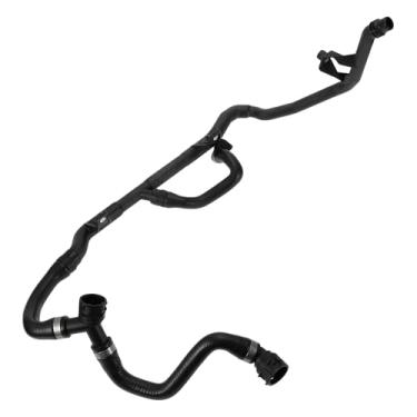 Imagem de TUCKBOLD Conjunto de mangueira de água de 4 vias para BMW 128i 323i 325i 328i 330i No.17127548224 Tanque de expansão do motor termostato mangueira de aquecedor de óleo preta 1 peça