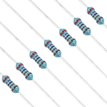 Imagem de YOKIVE 100 unidades de resistores de 2,7 K Ohm, resistor fixo de filme de metal de 1/4 W (0,25 W), resistores de tolerância +/-1%, certificado ROHS