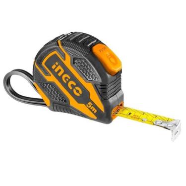 Imagem de Trena 5m Emborrachada Com Botão Duplo E Com Autotrava Ingco