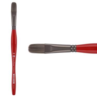 Imagem de Pincel Borciani Bonazzi Unico Silver Synthetic Series 812, Filbert 8 - Pincel de cabo médio feito à mão na Itália, sem crueldade, acrílico, óleo, aquarela, precisão elástica