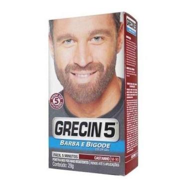 Imagem de Grecin 5 Color Gel Barba, Bigode E Costeletas Castanho