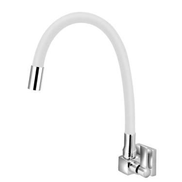 Imagem de Torneira Para Cozinha Quadrada Parede Gourmet Colorido 1/4v. (5 CORES)